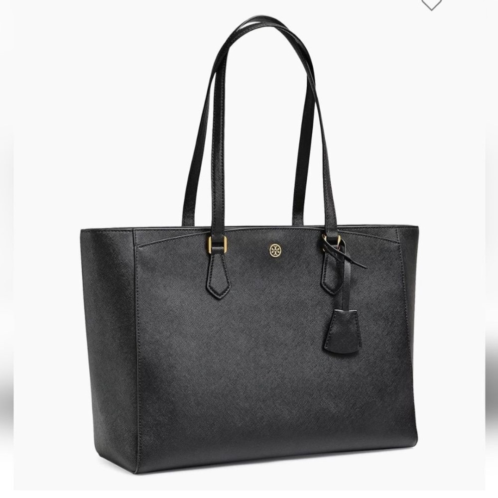Tory Burch Black Robinson Tote Bag